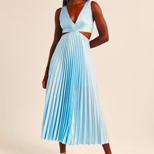 Abercrombie Giselle Pleated Cutout Maxi Dress